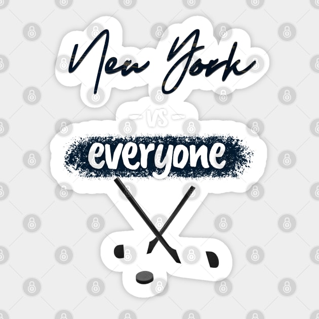 NY vs EVERYONE: Hockey Special Occasion Sticker by Angelic Gangster
